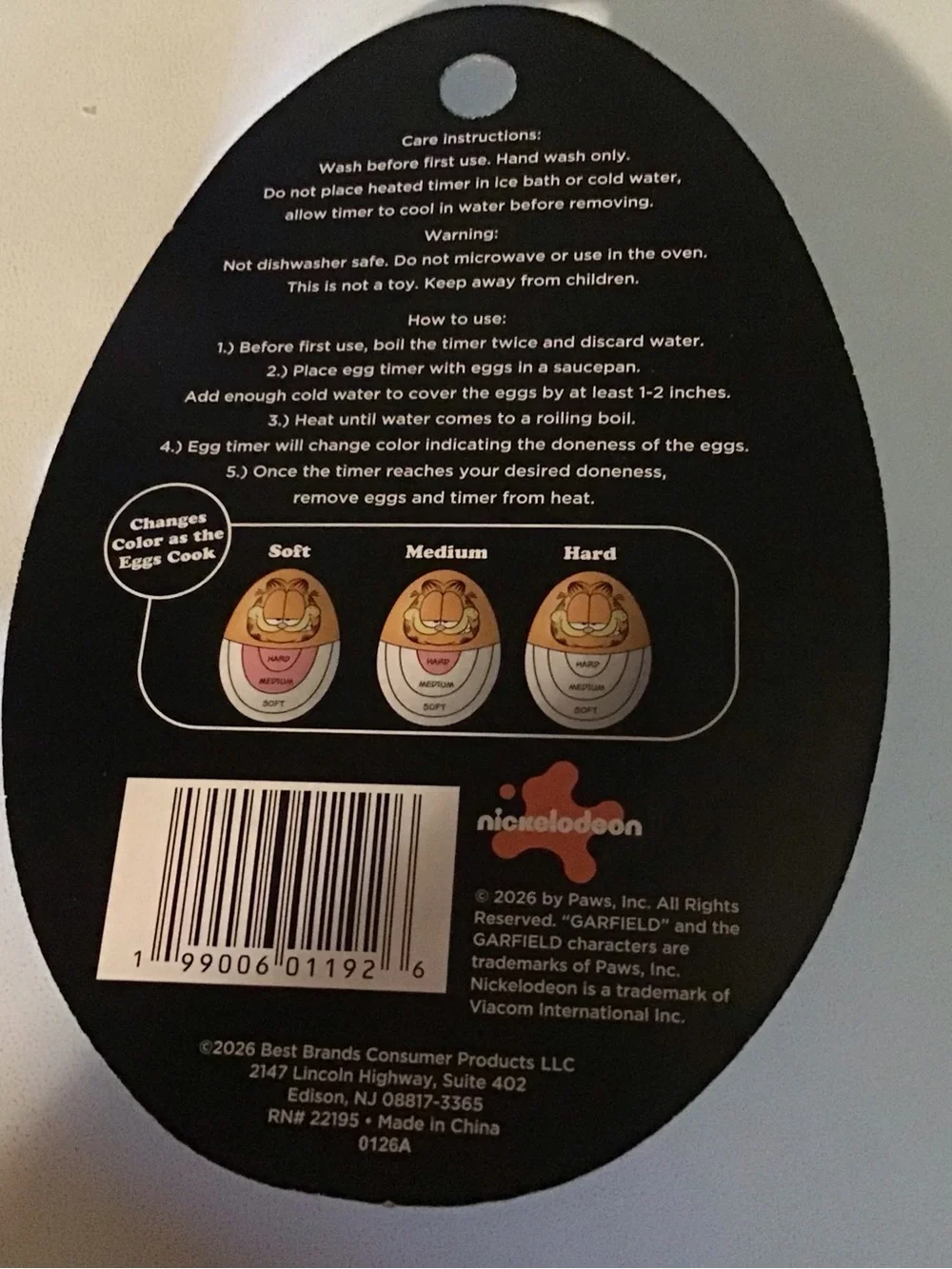 Garfield Egg Timer - Pink Novelty Kitchen Timer